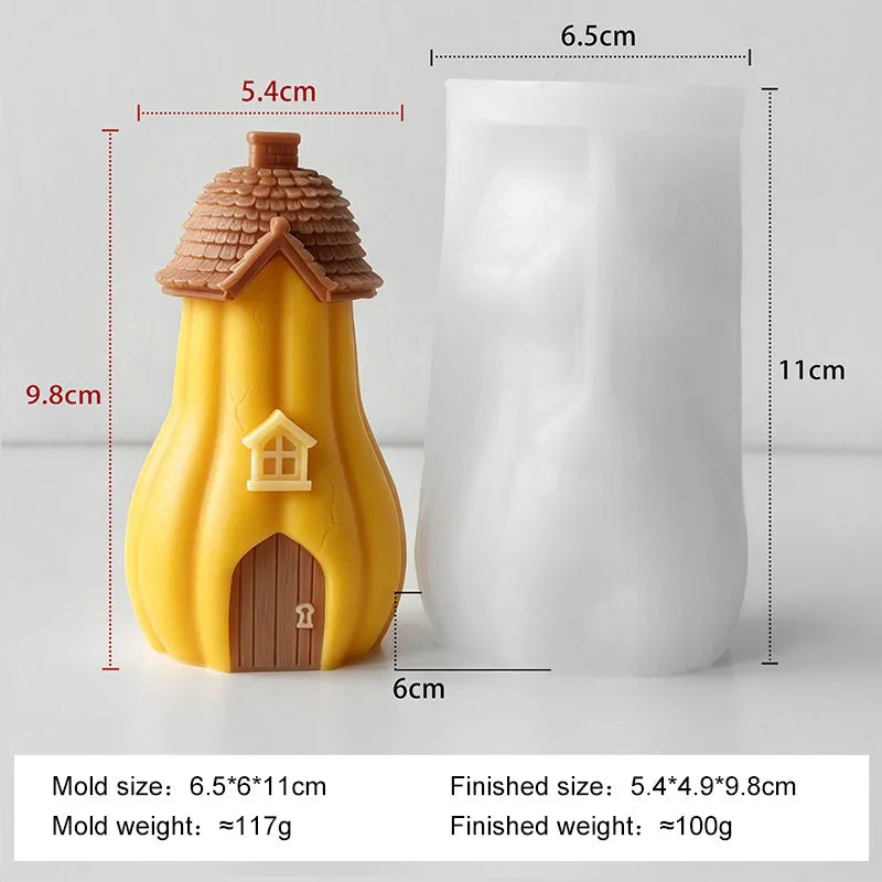 Pumpkin House Silicone Mould – Candle & Resin Crafting