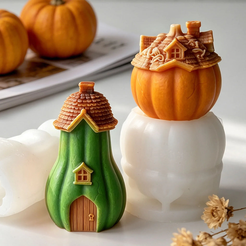 Pumpkin House Silicone Mould – Candle & Resin Crafting