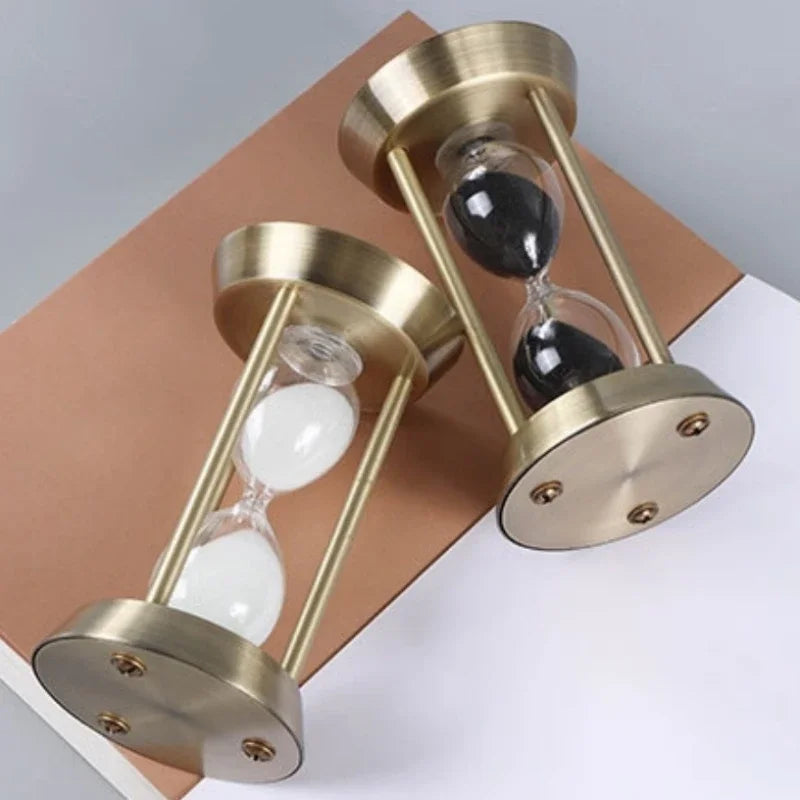 Nordisches Kreatives Metall Sanduhr 1/3/5/10/15 Minuten Timer Zuhause Bücherregal TV-Schrank Ornamente Wohnzimmer Büro Retro Deko Geschenk