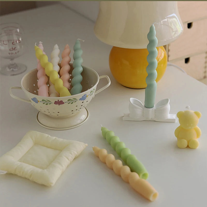 Spiral Long Stem Soy Wax Aromatherapy Candle