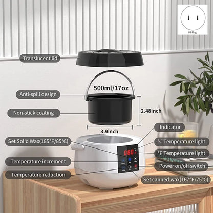Electric Wax Melting Pot with LED Temperature Display