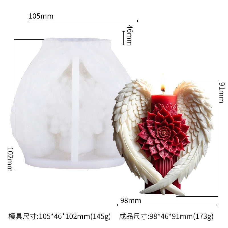 Winged Flower Candle Silicone Mold DIY - Your Ritual Hub 