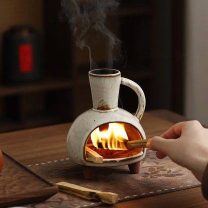 Ceramic Open Fire Incense Tray — Palo Santo & Sage Burner