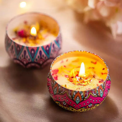 Dried Flower Smokeless Aromatherapy Candle — Gift Set