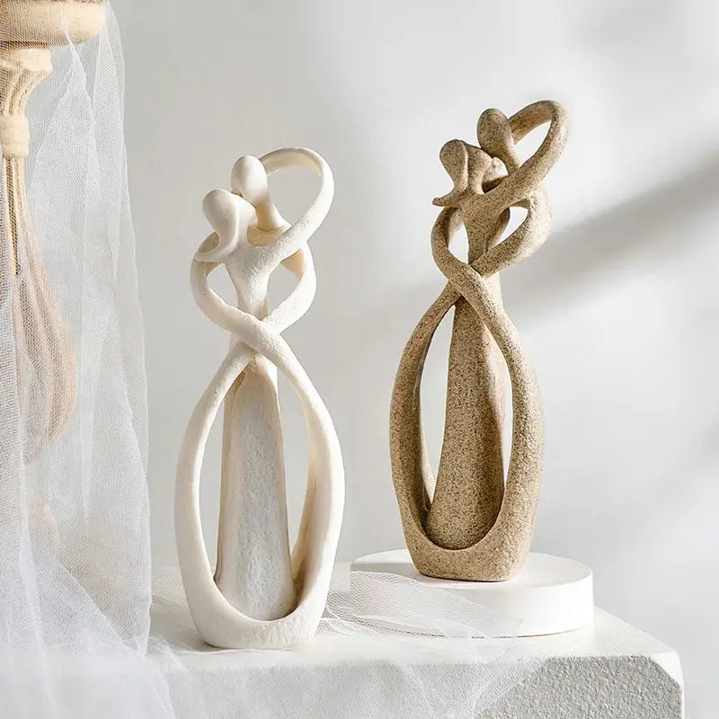 Sacred Union Sandstone Lovers Statue (23cm)