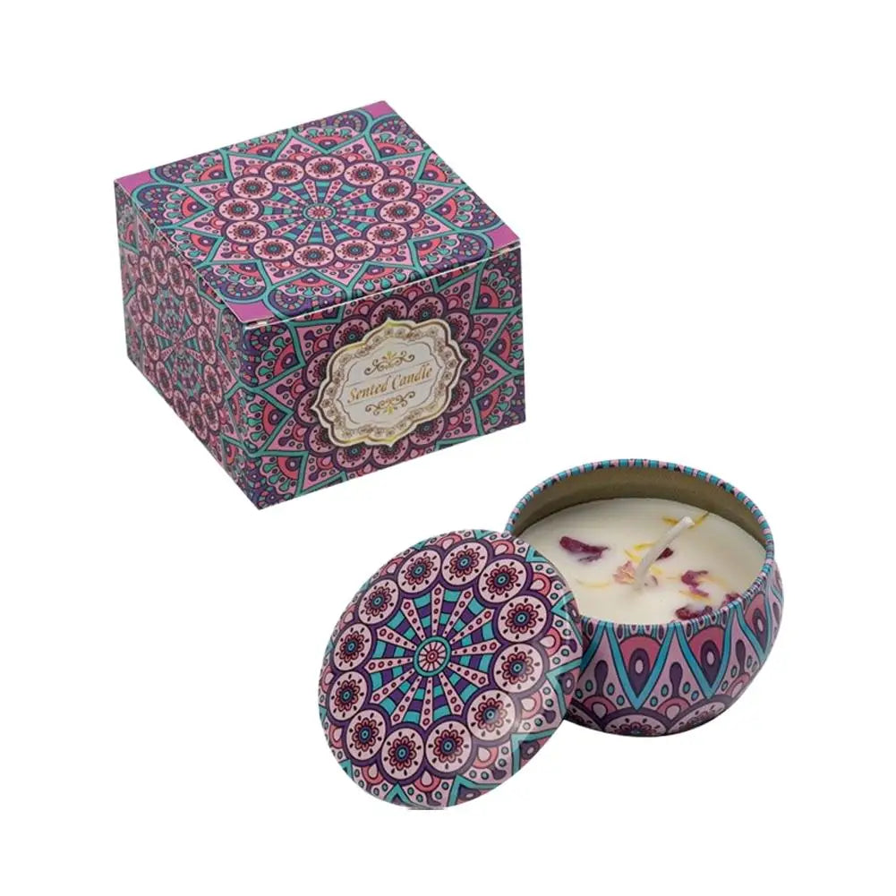 Dried Flower Soy Wax Candle in Tin
