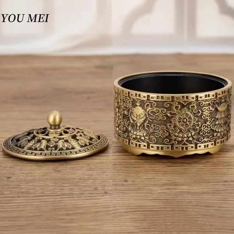 Buddhist Bronze Carved Incense Burner - Your Ritual Hub 