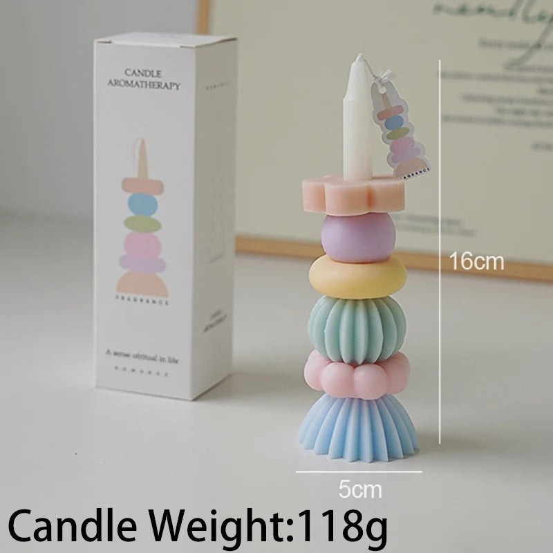 Stackable Geometry Scented Soy Wax Candle