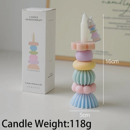 Stackable Geometry Scented Soy Wax Candle