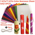 Colored Beeswax Sheet Candle Making Kit – 13 Honeycomb Wax Sheets for DIY Roll Candles