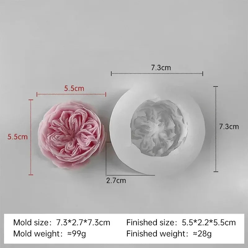 Rose Flower Silicone Candle & Soap Mold