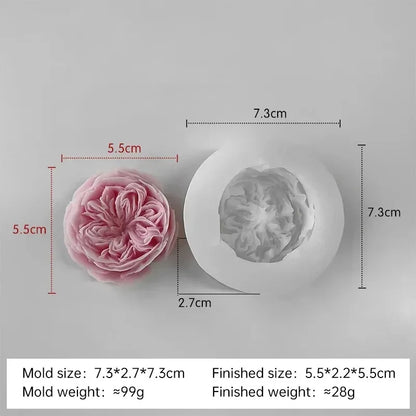 Rose Flower Silicone Candle & Soap Mold