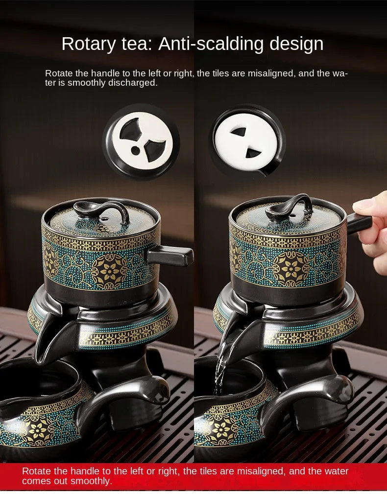 Semi-Automatic Rotating Kung Fu Tea Set