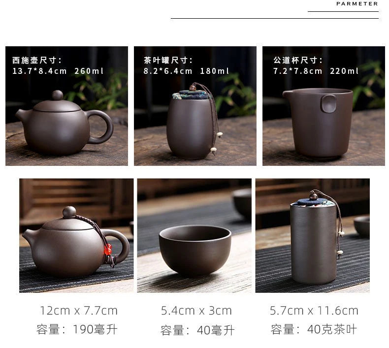 Portable Ceramic Teaware Set Chinese Tradition Kung Fu Tea Set With Bag Gaiwan Tea Cups