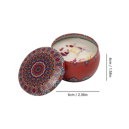 Dried Flower Soy Wax Candle in Tin