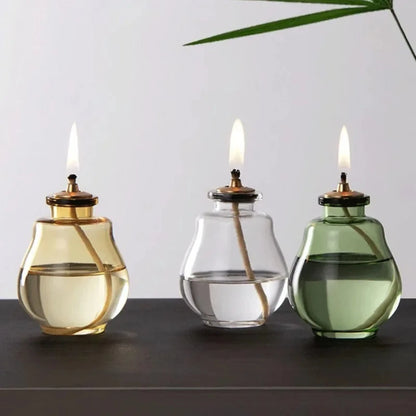 Creative Aromatherapy Candles Glass Coloful Small Oil Lamps
