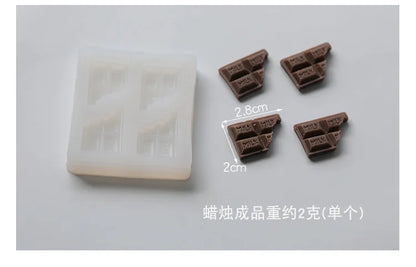 Sweet Dessert Cake Silicone Candle Mold for Handmade Soap Resin Epoxy Plaster Chocolate Party Decor DIY Mould Gift Wax Making