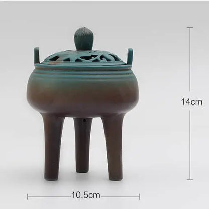 Ceramic Sandalwood Incense Burner — Buddha Tea Ceremony Decor