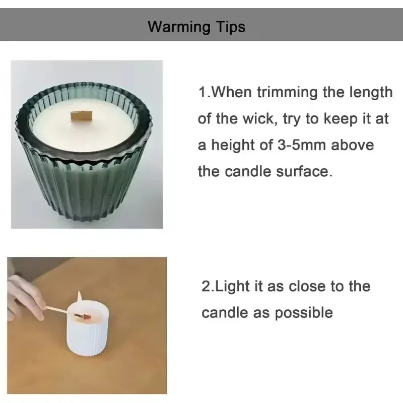 Natural Wooden Candle Wicks with Sustainers — DIY Supply