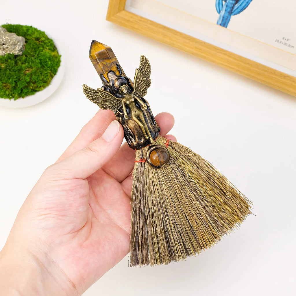 Natural Crystal Wand — Cleansing & Energy Purification Broom | Your Ritual Hub