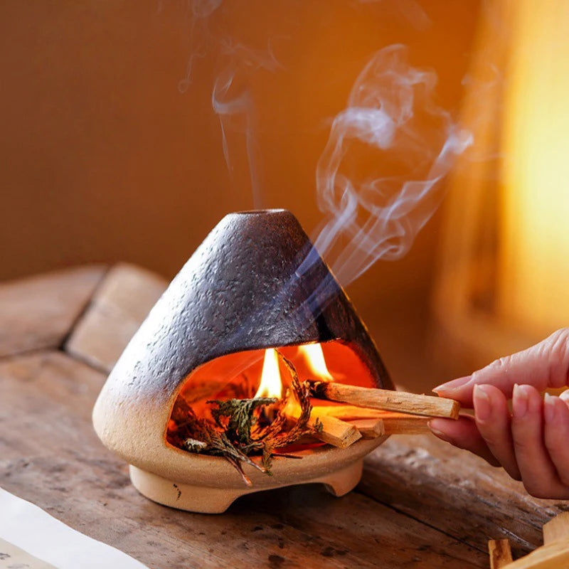 Ceramic Incense Burner Smudging Bowl with Ash Catcher Heat-Resistant Incense Censer for Yoga Home Decor & Thoughtful Gift - Your Ritual Hub 