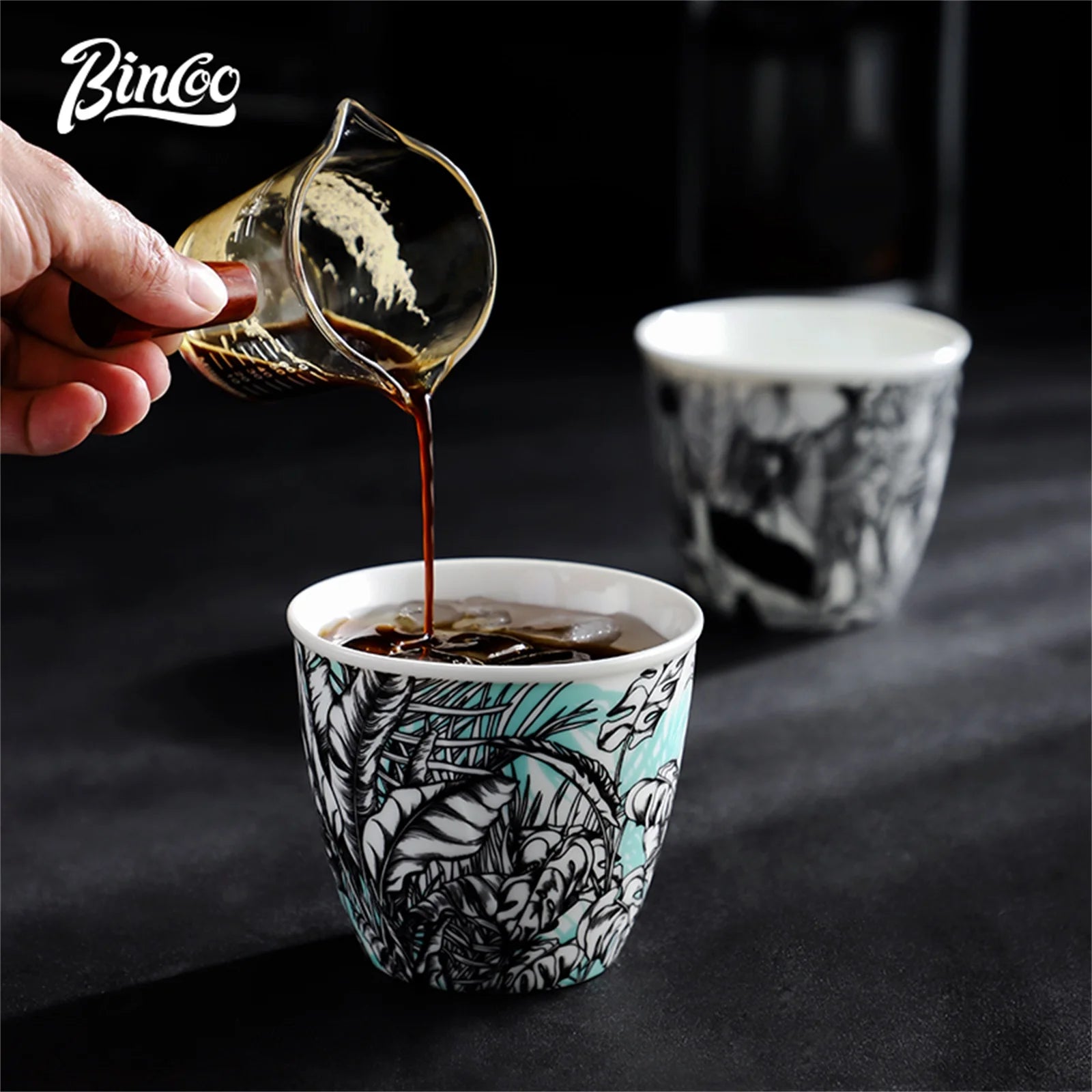 BINCOO Ceramic Coffee Cup Jungle Flower Series - Your Ritual Hub 