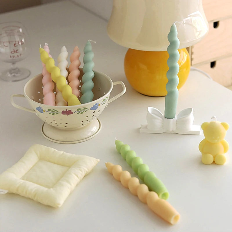 Spiral Long Stem Soy Wax Aromatherapy Candle