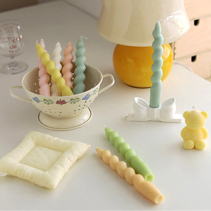 Spiral Long Stem Soy Wax Aromatherapy Candle
