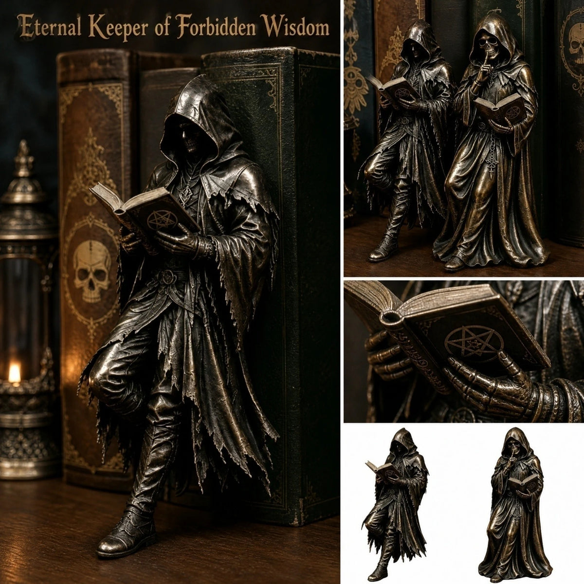 Gothic Grim Reaper Bookshelf Statue – 2 Designs