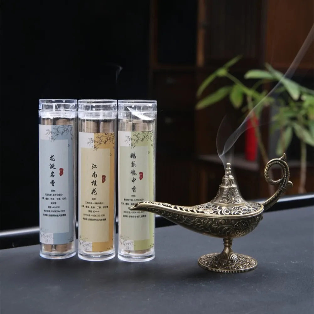 Antique Metal Incense Burner — Aladdin Lamp Style | Ritual Home Decor | Your Ritual Hub