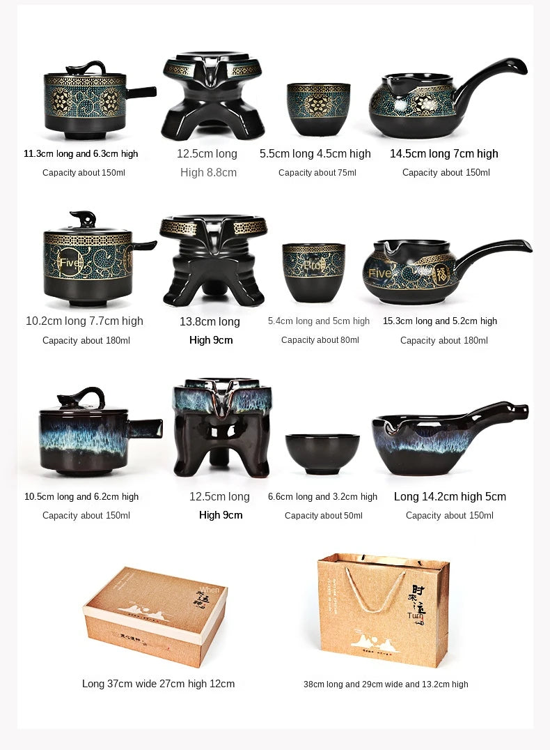 Semi-Automatic Rotating Kung Fu Tea Set