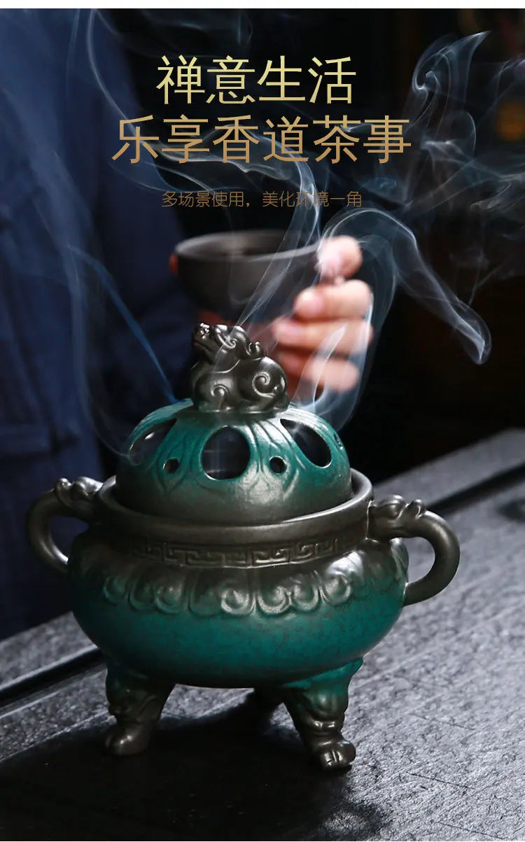 Antique Ceramic Chinese Incense Burner