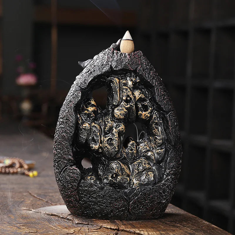 Backflow Incense Burner, Alpine Flowing Water - Your Ritual Hub 
