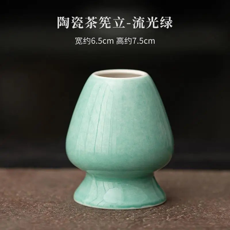 Ceramic Japanese Matcha Whisk & Teaspoon Holder Stand