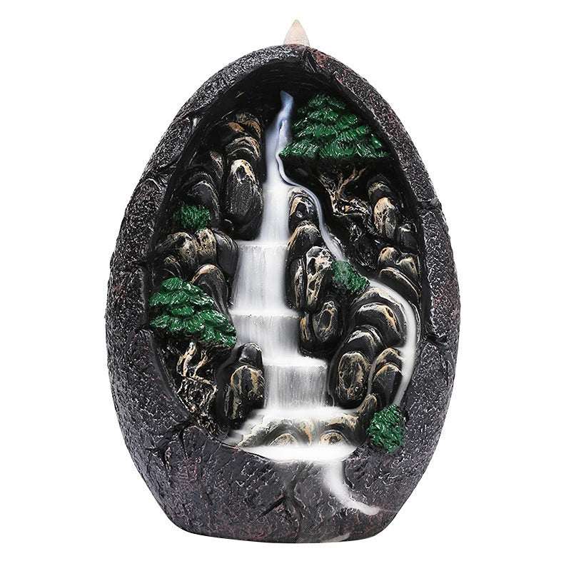 Backflow Incense Burner, Alpine Flowing Water - Your Ritual Hub 