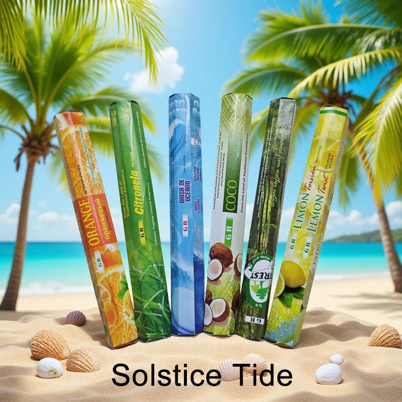 6 Sets of 120 Indian Incense Sticks Palo Santo Lavender Jasmine Meditation Fresh Air Scent Aroma Home Long-Lasting Fragrance - Your Ritual Hub 