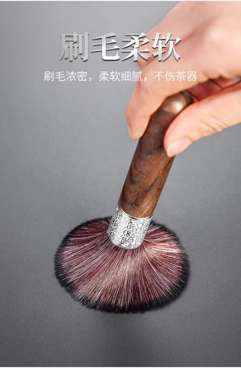 Hibioru Wooden Espresso Black Coffee Powder Washing Brush for Coffe Filter