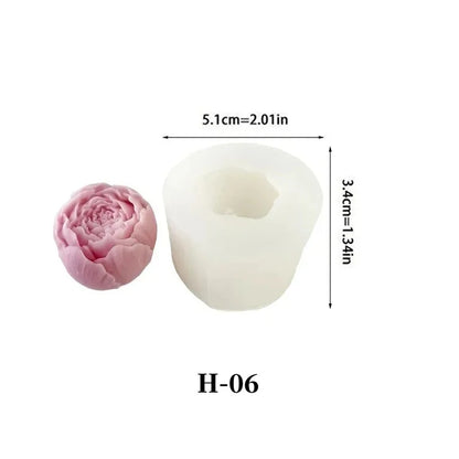 Rose Bud Candle Silicone Mould Diy Flower Handmade