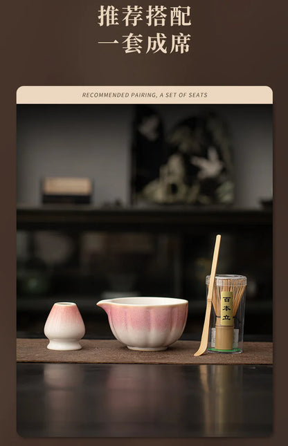 Ceramic Japanese Matcha Whisk & Teaspoon Holder Stand