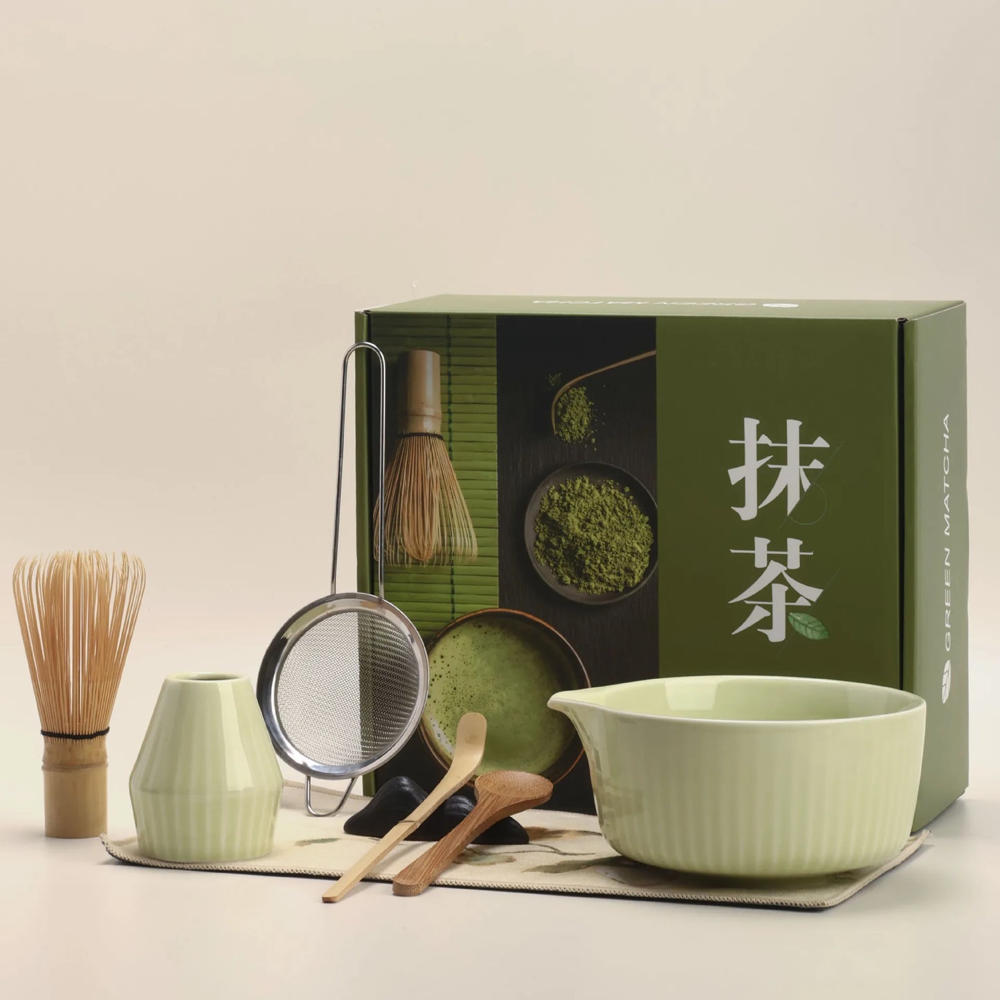 8-Piece Kiln-Fired Japanese Matcha Ceremony Set