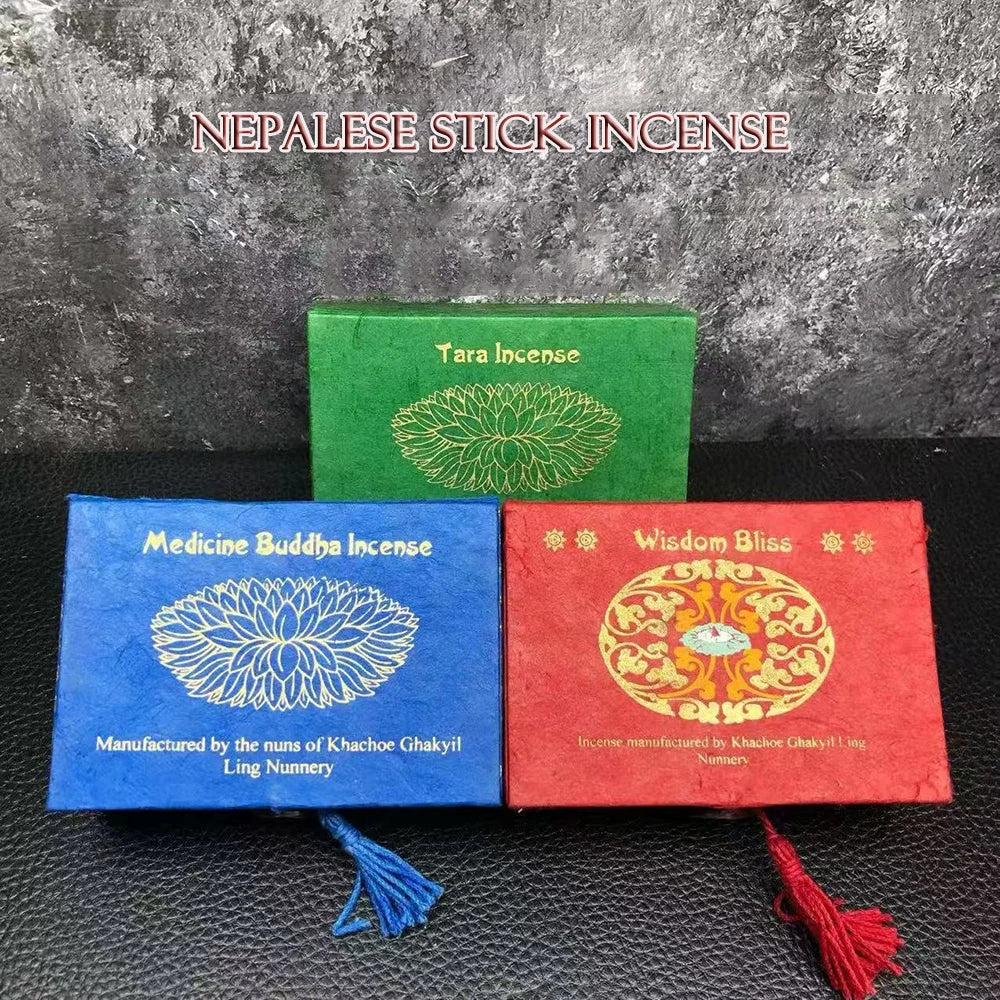 Nepal Kopan Monastery Incense – Handmade Herbal Sticks | Medicine Buddha, Wisdom Bliss & Green Tara