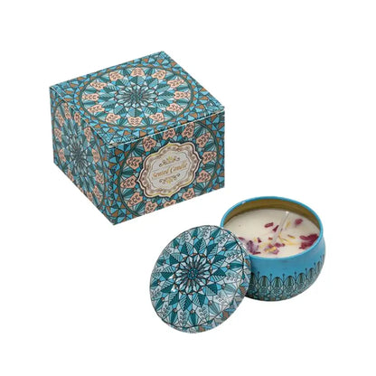 Dried Flower Soy Wax Candle in Tin