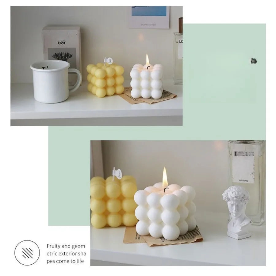 Bubble Cube Scented Soy Wax Candle