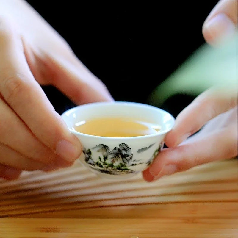 8 Cups Chinese Kung Fu Tea Set Ceramic Teapot Gaiwan Tea Cups Tea Tool - Your Ritual Hub 