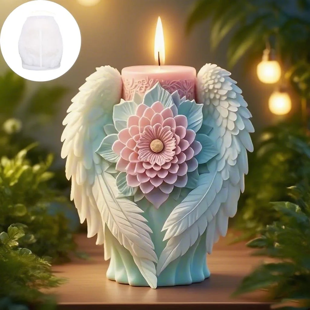 Winged Flower Candle Silicone Mold DIY - Your Ritual Hub 