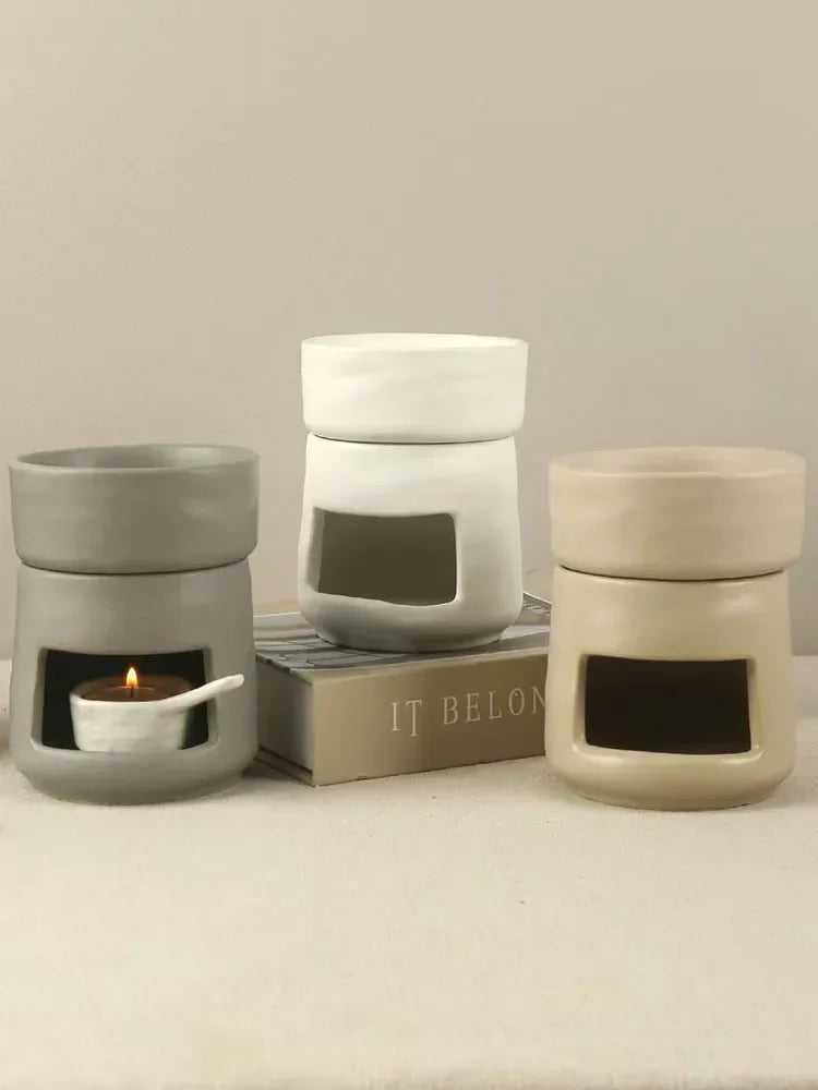 Exquisite ceramic craftsmanship candle holder wax oil burner - Your Ritual Hub 