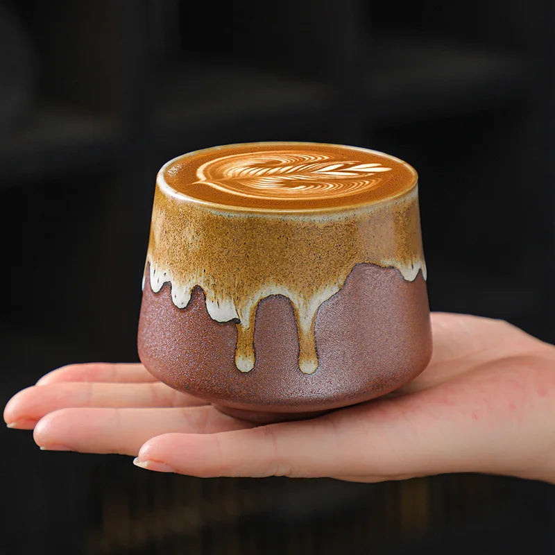 Retro Colorful Tea Cups 200ml Cute Coarse Ceramic Coffee Mugs - Your Ritual Hub 