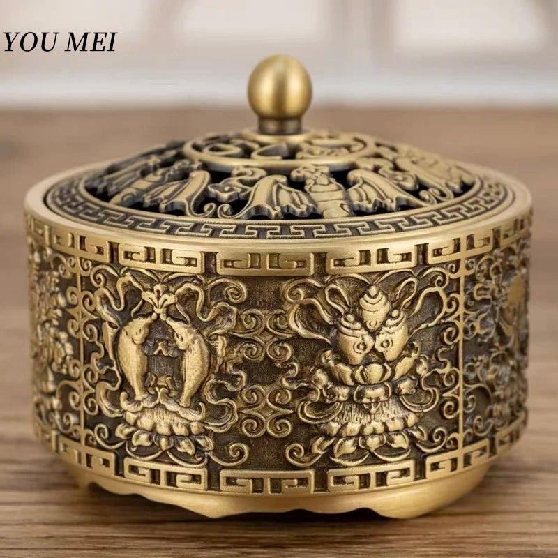 Buddhist Bronze Carved Incense Burner - Your Ritual Hub 