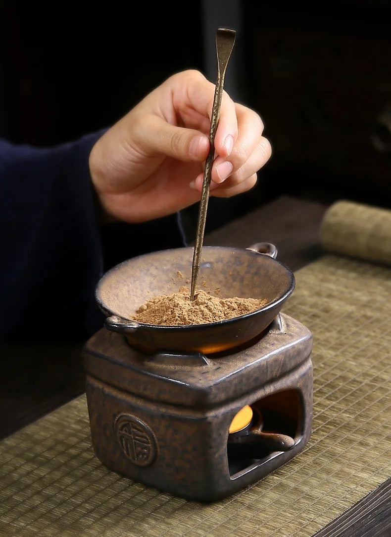 Japanese Retro Fireproof Incense Burner & Wax Heater - Your Ritual Hub 