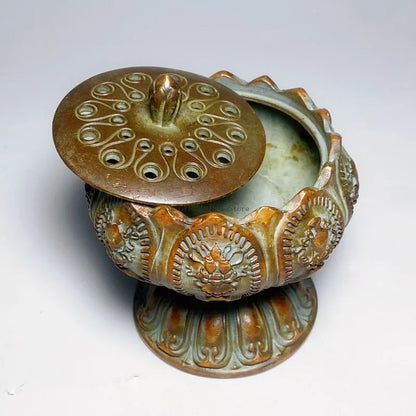 Antique Bronze Eight Auspicious Incense Burner